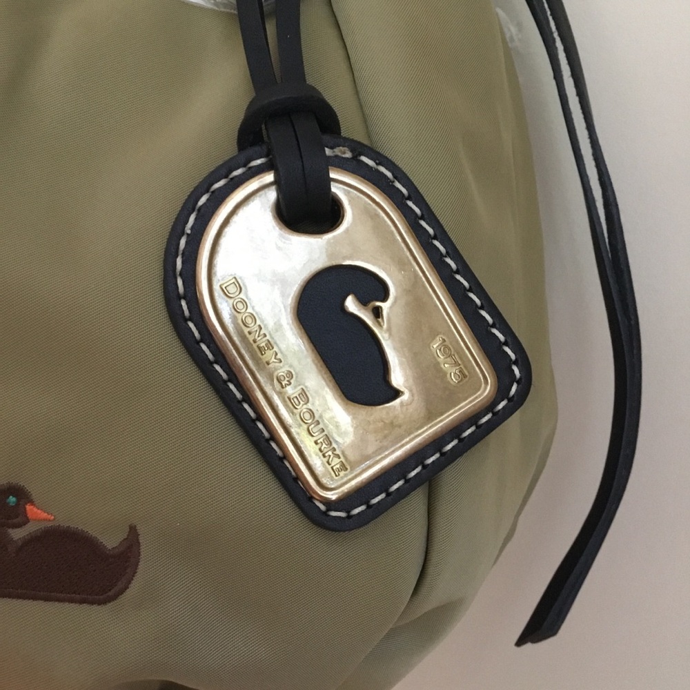 Authentic Dooney & Bourke Large Nina Nylon Leather Trim Bag - Picture 16 of 16